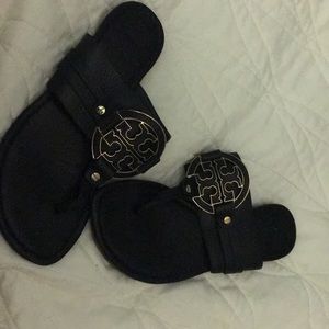 Black Tory sandals